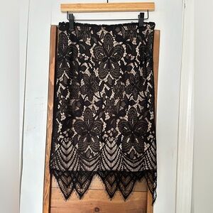 love, Fire Black Lace Skirt